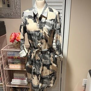 Mystree Camouflage Shirt Dress